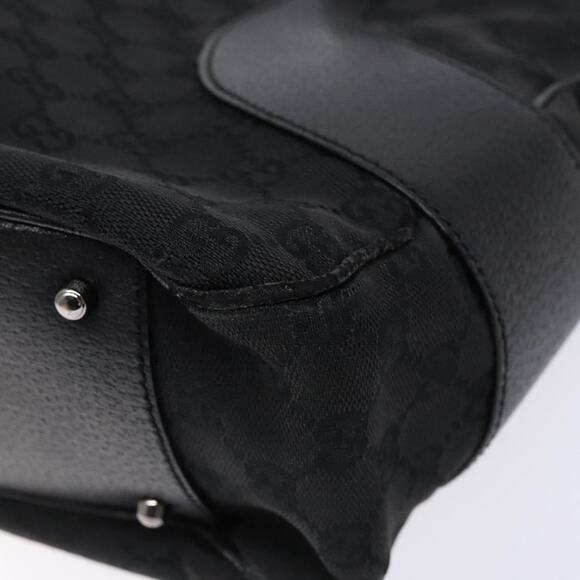 GUCCI GG Canvas Hand Bag Black Silver - Picture 10 of 16